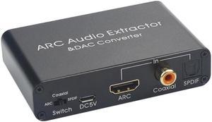 ARC DAC Converter Adapter HDMI-compatible Audio Return Channel Digital Optical SPDIF Coaxial To Analog 3.5mm L/R Stereo