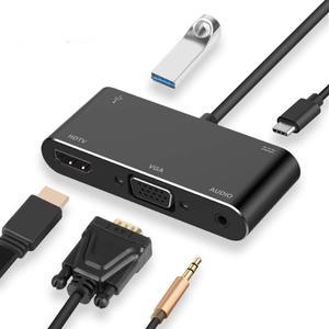 Type-C To RJ45 Gigabit Lan HDMI-compatible VGA SD TF Card Reader USB C 3.0 for MacBook Samsung Dex Xiaomi 10 TV Nintendo