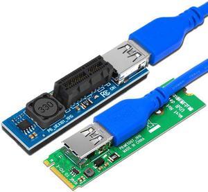 NVME M.2 M-Key to PCI-E X1 Riser Card PCI Express Connector PCIE 1X Riser 60cm USB3.0 Cable Extension Port Adapter PCIE Extender