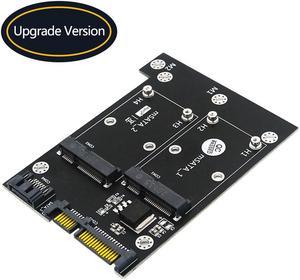 Upgrade Version MSATA to SATA Adapter Dual mSATA SSD to Dual SATA 3 6Gbps Converter Board Riser Card for Windows Linux Mac 10 OS