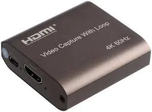 4K 60hz Loop Out HDMI Capture Card Audio Video Recording Plate Live Streaming USB 1080p 60fps Grabber for PC PS4 Game DVD Camera