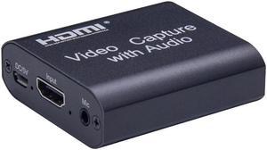 HDMI to USB Video Capture Card HDMI 4K 1080P USB2.0 Video Capture for PS4 Game Streaming Live Streaming Broadcast Audio MICinput