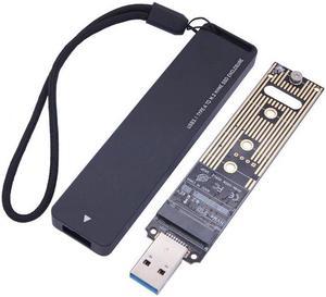 M2 SSD Case NVME SSD Enclosure M.2 to USB 3.1 Type A Hard Drive Enclosure Case for 2230 2242 2260 2280 NVME PCI-E M Key SSD Disk