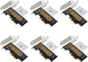 6PCS PCIE to M2 Adapter Riser Card PCI Express to M.2 NVME SSD PCIE Adapter M Key NVME SSD M2 PCIE Card Computer Expansion Cards