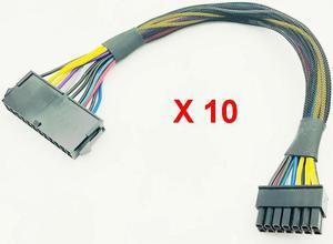 10PCS ATX 24Pin to 14Pin Power Supply Cable Cord 24p to 14p 18AWG Wire for Lenovo Q77 B75 A75 Q75 H81 Motherboard