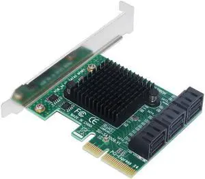6 Port SATA 3.0 6Gbps PCI-Express Expansion Card Adapter Riser Single Port Up to 500Mb ASMedia 1061 + 1093 x2 Chipset for Mining 6 Port SATA 3.0 6Gbps PCI-Express Expansion Card Adapter Riser Single Port Up to 500Mb ASMedia 1061 + 1093 x2 Chipset for Mining