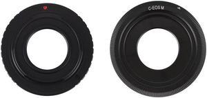 2 Pcs Black CMount Lens Camera Lens Adapter Ring 1 Pcs Fits For Canon EOS M M2 M3  1 Pcs Fits For Fujifilm X Mount Fuji XPro