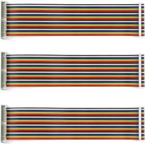 Male To Female GPIO Ribbon Cable 40Pin 8Inch Breadboard Jumper Wires for Connection Raspberry Pi 3 2 Model B B+ W