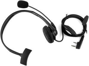 2-Pin Ptt Mic Headphone Headset Earpiece For Kenwood Baofeng Uv5r 888S Radios