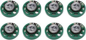 8X 0.25 W 32 Ohm Plastic Magnetic Speaker With 27 Mm Diameter Green + Silver