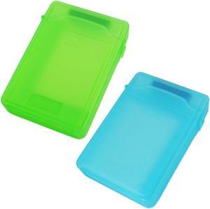 2 PCS 3.5 Inch Storage Box IDE / SATA HDD (Blue & Green)