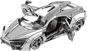 Model 3D Puzzle Metal Model Kit Hypersport Racing Car Assembly Model DIY 3D Cut Model Puzzle Toys For Adult