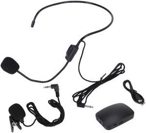 Portable FM Wireless Transmitte Frequency Adjustment Microphone Headset With Lapel Clip For Guide Speech Teaching Loudspeakers