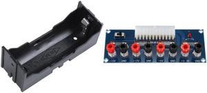 7X In Single 26650 Holder With Black Box & 1X Xh-M229 Desktop Computer Chassis Power Supply Atx Transfer Board