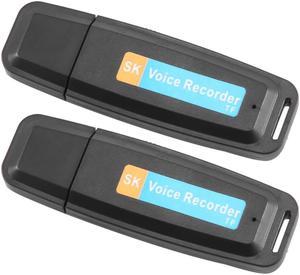 2X U-Disk Digital Audio Voice Recorder Pen Charger USB Flash Drive Up To 32GB Mini SD TF