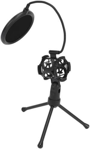 Portable Microphone Mic Shock Mount Studio Desktop Tripod Stand With Filter