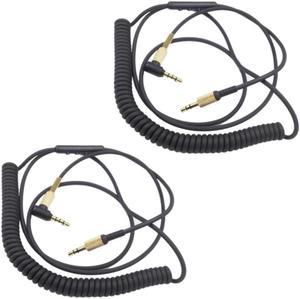 2X Spring Audio Cable Cord Line For Marshall Major II 2 Monitor Bluetooth Headphone