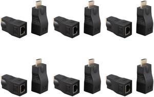 6X 4K 3D HDMI 1.4 30M Extender To RJ45 Over Cat 5E/6 Network LAN Ethernet Adapter