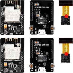 2 Pieces ESP32-CAM WiFi Board ESP32-CAM-MB Micro-USB to Serial Port CH340G with OV2640 2MP Camera Module