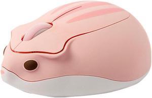 Hamster Shape 2.4GHz Wireless Mouse Pink 1200DPI USB Connection Mice Cute Shape Gaming Mouse for PC Laptop Kids Girl Gift