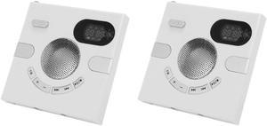 2X Wall Speaker Fm Radio With Time Display Headphone Jack Support Aux Audio TF Card USB Disk Mp3 Player USB Charge