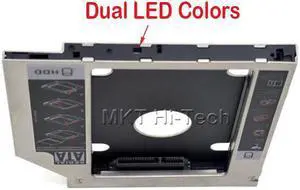 Caddie universel pour disque dur SATA 2016, 3.0mm pour SSD de 9.5 pouces, boîtier de disque dur + double LED pour ordinateur portable, 2.5