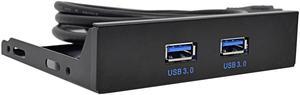 XX Performance  support de panneau avant USB 3.0 Hub USB 3.5, 20 broches, 2 Ports, câble adaptateur pour PC de bureau, baie de disquette de pouces