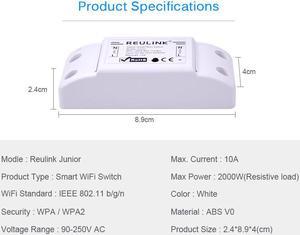REULINK  interrupteur Wifi intelligent, 10 pièces, bricolage, télécommande sans fil, Module relais, lumière, EwHomekit, fonctionne avec Alexa Ewelink