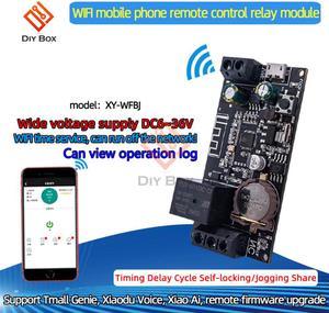 WFBJ WIFI Mobile Phone Remote Control Relay Module DC6V-36V With Button