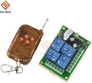 DC12V 4 Channel Relay Module Wireless Remote Control Switch RF Receiver + Transmitter