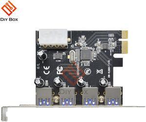 4 Port USB 3.0 PCI-e Expansion Card 5 Gbps Speed PCI Express PCIe USB 3.0 Hub Adapter Controller USB 3 0 PCI E Express Adapter