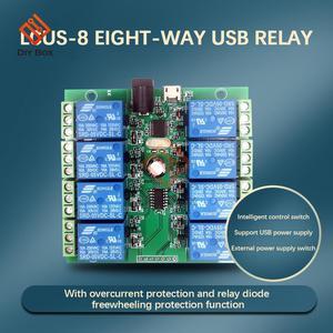 5V 8 Channel USB Relay Module Intelligent Control Switch CH340 USB to Serial Port Relay Switch