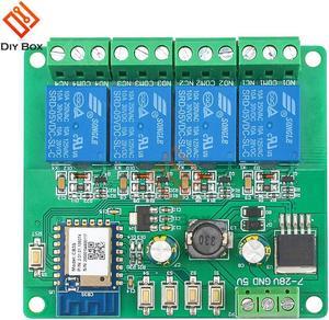 Wifi Smart Quad WiFi Remote Relay Module 4CH DC5V/7-28V 3200W 10A Relays Smart Switch With Tuya Smart Life For Android/IOS