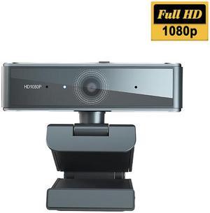 Webcam HD 1080P, caméra rotative avec Microphone, prise USB, pour PC, Mac, ordinateur portable, appels vidéo YouTube, Skype