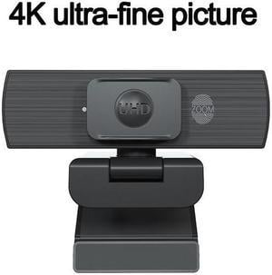 Webcam 4K à capteur HD, mise au point automatique, avec double Microphone, couverture de confidentialité, pour diffusion en direct, appels vidéo, conférence de travail