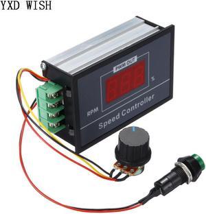 Contrôleur de vitesse de moteur à affichage numérique LED, régulateur de tension réglable avec potentiomètre, DC 6-60V 30A 0-100% DC 12V 24V 48V