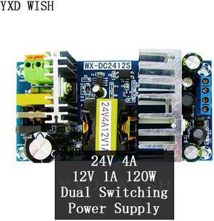 Convertisseur d'alimentation AC à DC 90-265V 110V 220V à DC 24V 4A 12V 1A 120W, Module de Source d'alimentation à double commutation