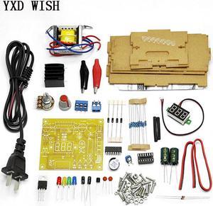 Kit d'alimentation et régulateur de tension réglable, kit bricolage lm317, ac 220v à dc 1,25-12v, alimentation électrique stabilisée en laboratoire