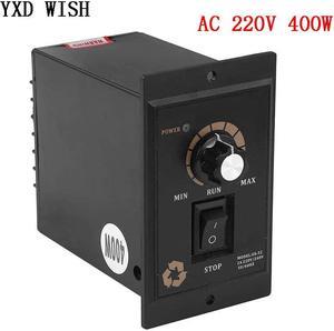 Régulateur de vitesse de moteur 400W AC 220 V, régulateur de tension 50Hz 0-1450 tr/min, réglable numériquement, en continu, AC 220 V