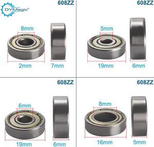 10PCS Ball Bearing 608zz 623zz 624zz 625zz 635zz 626zz 688zz 3D Printers Parts Deep Groove Flanged Carbon Steel Pulley Wheel