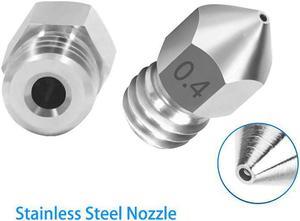 10PCS 3D Printer 1.75mm Fliament MK8 stainless steel 0.2/0.3/0.4/0.6/0.8/1MM M6 Threaded  Extruder Print Head Nozzles