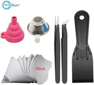 50Pcs  Paper SLA Funnel Metal UV Resin Filter Cup+Silicon SLA tweezers SLA Resin Special Tool for SLA 3D Printer dedicated