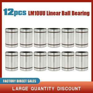 12PCS LM10UU Linear Ball Bearings 10mmx19mmx29mm Carbon Steel for CNC Machine 3D Printer