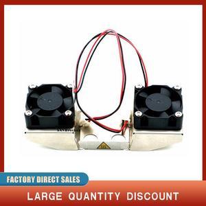 3D Printer Parts UM2 DIY UM2+ Stainless Steel Dual Fan Bracket With 2 Mini Cooling Fans 12V for UM2 Hotend