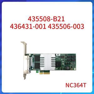 Adaptateur Ethernet PCIe pour serveur Gigabit HP 436431 001 435506 003 NC364T 4 ports  avec les deux supports