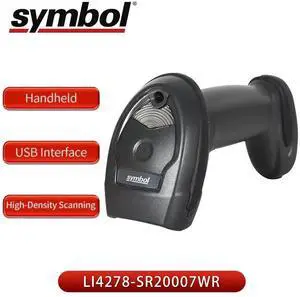 Ze,bra Sym,bol LI4278-SR20007WR 1D Wireless Handheld Barco,de Scann,er W/ USB Cradle