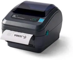 Ze bra GX420d Direct Thermal Desktop Printer Print Width of 4 in USB Serial and Parallel Port Connectivity Includes Peeler GX42-202511-000