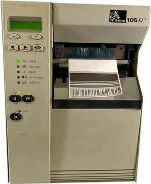 Ze bra 105SL Thermal Transfer Industrial Label Printer 10500-2001-0070 Serial Parallel, Bundle with Power Cable