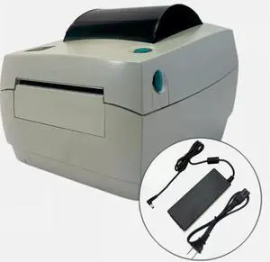 Ze bra LP2844 Direct Thermal Label Bar code Printer USB Serial Parallel 2844-20320-0001, Bundle with AC Adapter
