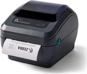 Ze bra GK420d Direct Thermal Desktop Monochrome Printer Print Width of 4 in USB Serial and Parallel Port Connectivity GK42-202510-000